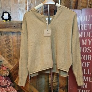 Blu Pepper Camel V-Neck Top